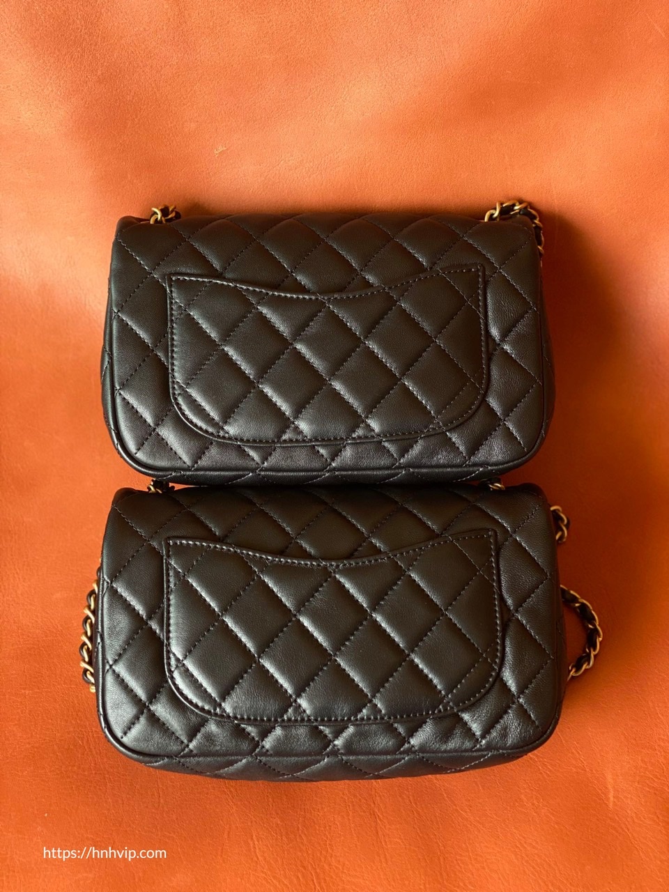 Chanel Classic Flap Runway Square small Pearl Crush Lambskin Leather