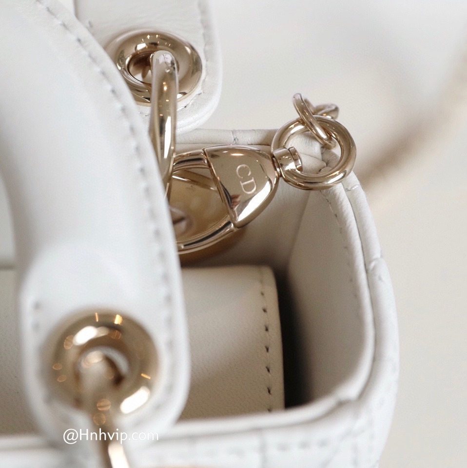 MINI LADY DIOR BAG Latte Cannage Lambskin