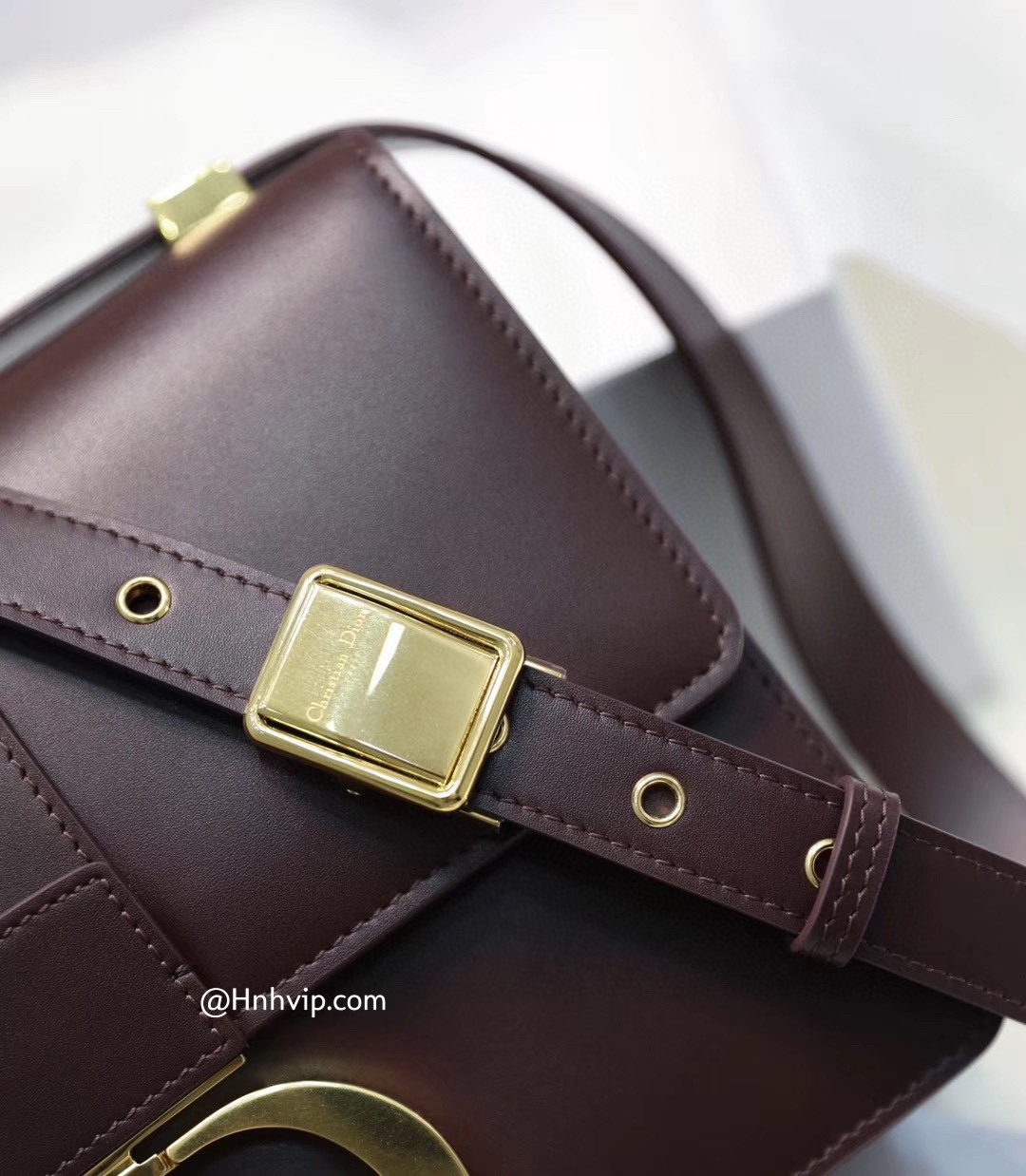 DIOR 30 MONTAIGNE BAG Burgundy Box Calfskin