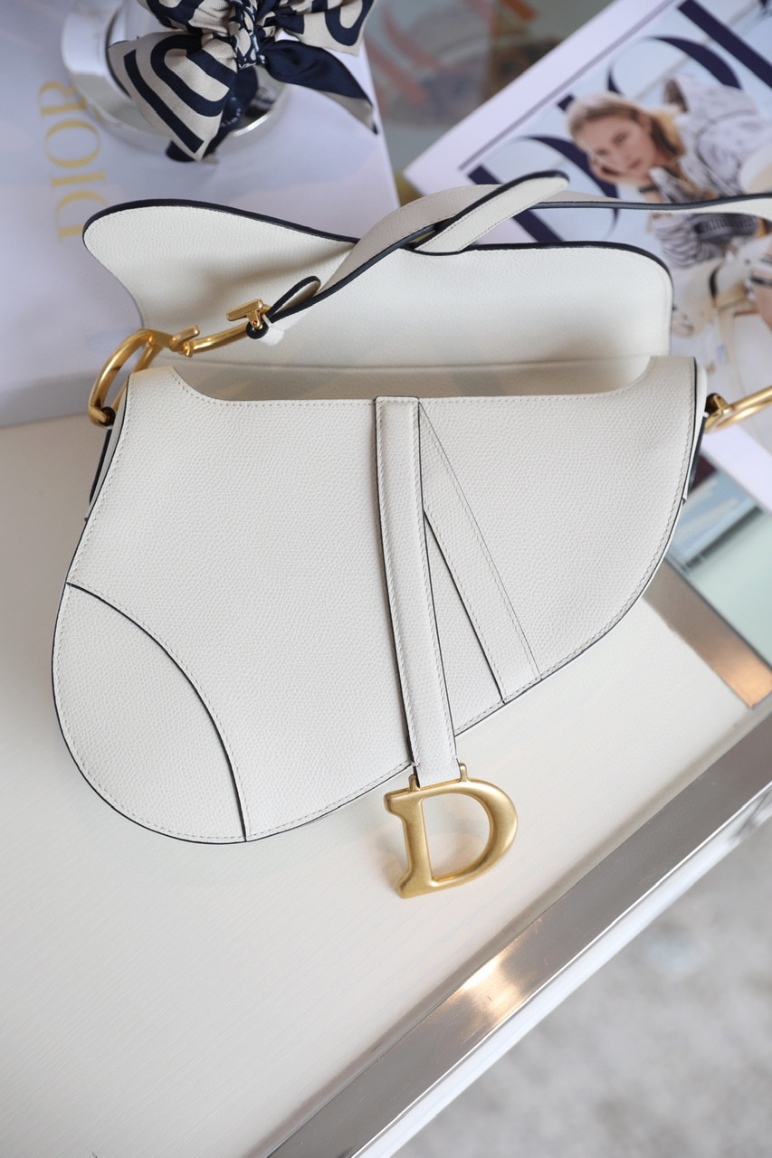 DIOR SADDLE BAG Latte Grained Calfskin