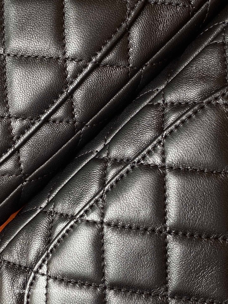 Chanel Classic Flap Runway Square small Pearl Crush Lambskin Leather