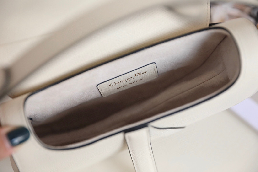 DIOR Mini SADDLE BAG Latte Grained Calfskin