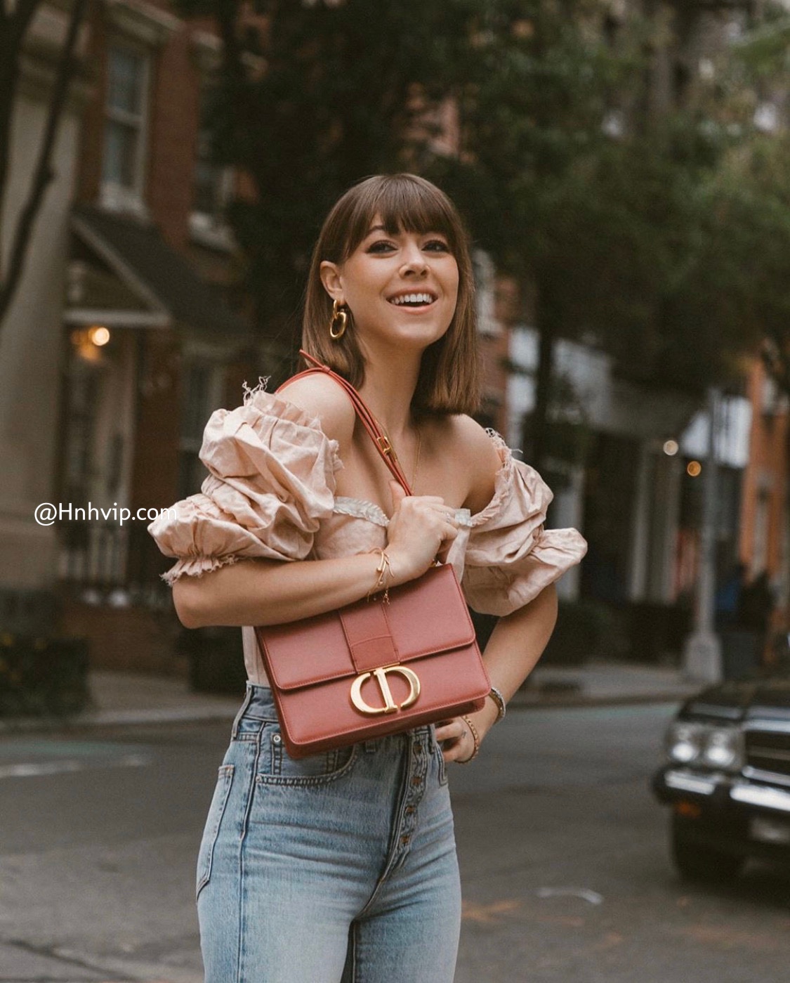 DIOR 30 MONTAIGNE BAG Brick Red Box Calfskin