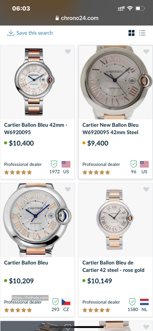 Ballon Bleu de Cartier W6920095