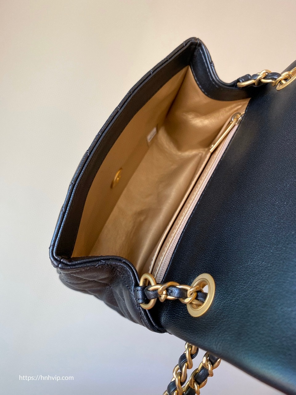 Chanel Classic Flap Runway Square Mini Pearl Crush Lambskin Leather