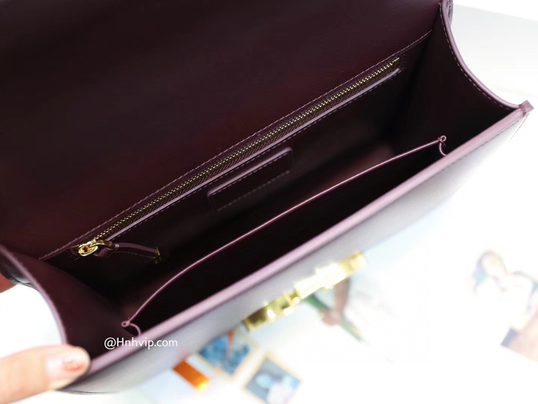 DIOR 30 MONTAIGNE BAG Burgundy Box Calfskin