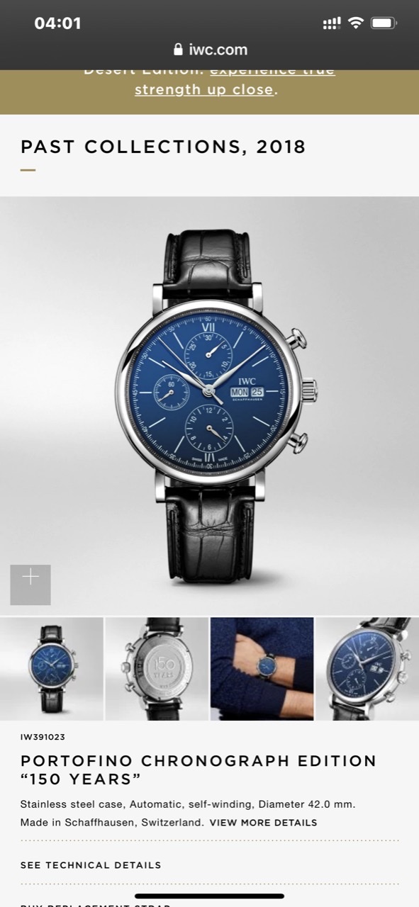 IWC IW391023 PORTOFINO CHRONOGRAPH EDITION “150 YEARS