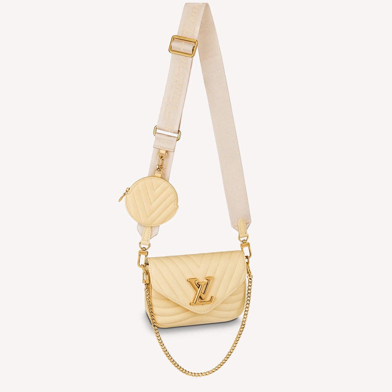 Louis Vuitton New Wave Multi Pochette White  Nice Bag