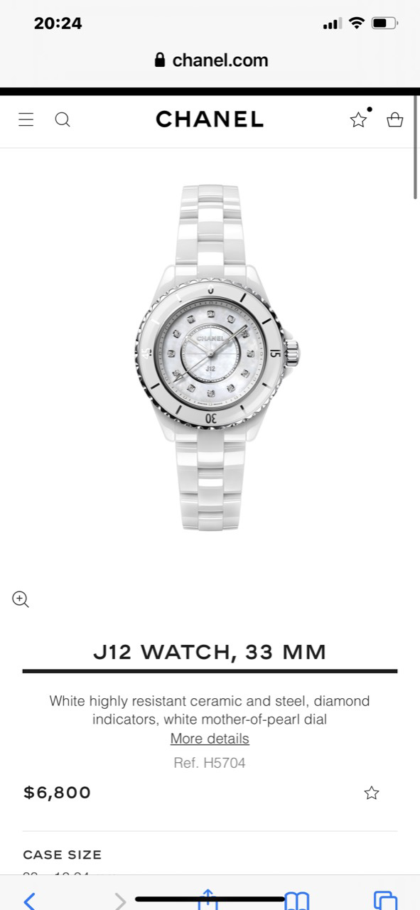 Chanel J12 WATCH, 33 MM