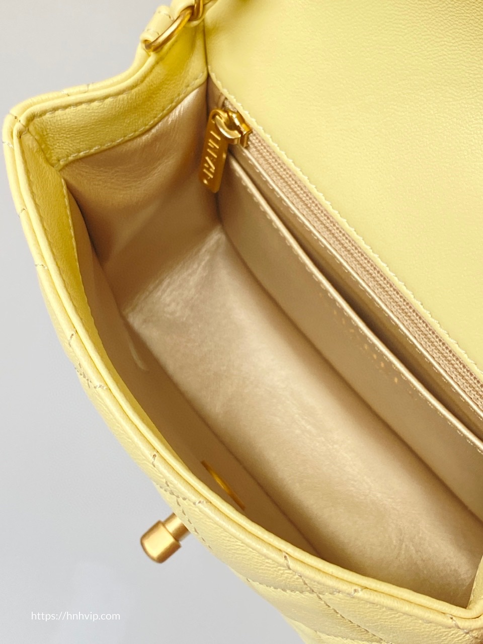 Chanel Classic Flap Runway Square Mini Pearl Crush Lambskin Leather