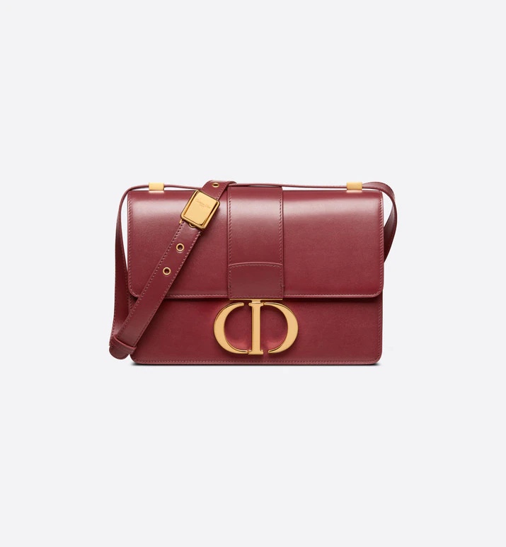 DIOR 30 MONTAIGNE BAG Brick Red Box Calfskin