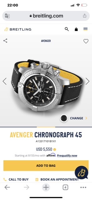 Breitling AVENGER CHRONOGRAPH 45 NIGHT MISSION