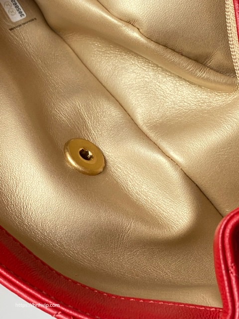 Chanel Classic Flap Runway Square small Pearl Crush Lambskin Leather