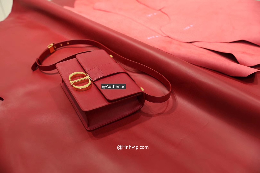 DIOR 30 MONTAIGNE BAG Brick Red Box Calfskin