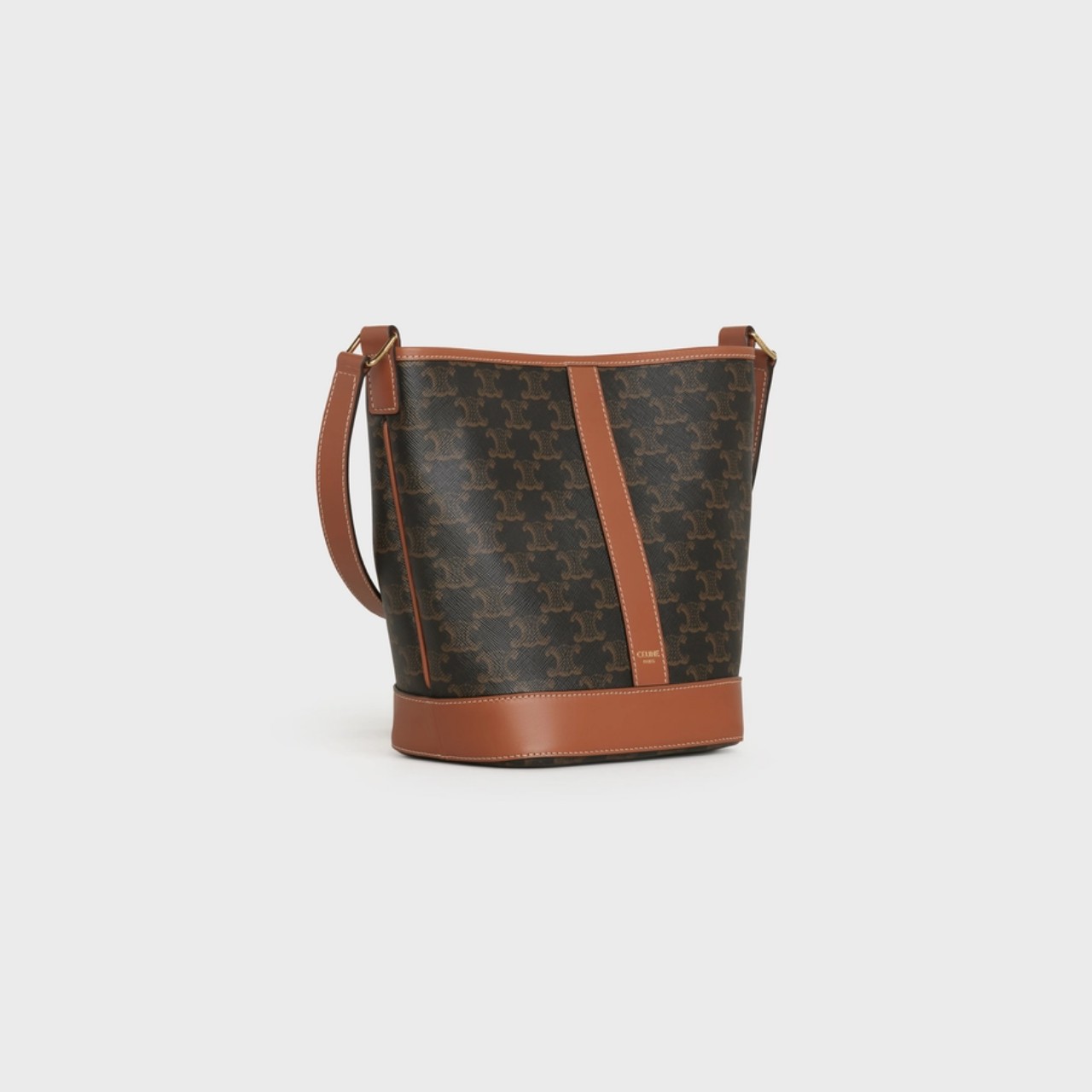 Celine Small Bucket In Triomphe Canvas And Calfskin Tan | Hàng Hiệu 1:1 Hvip