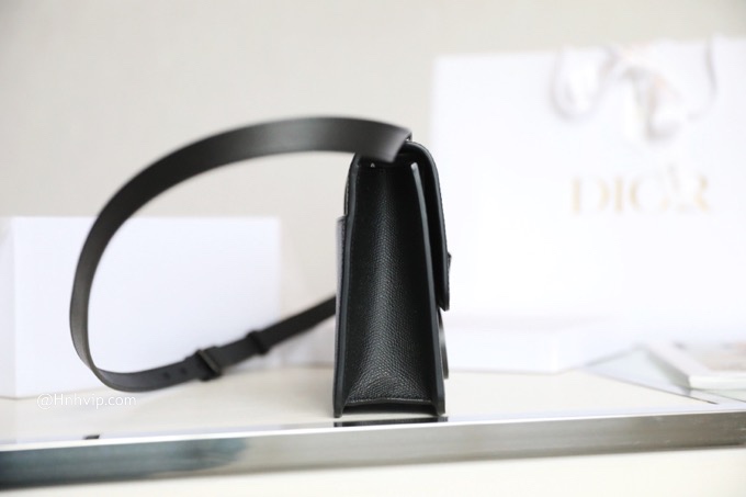 DIOR 30 MONTAIGNE BAG Black Ultramatte Grained Calfskin