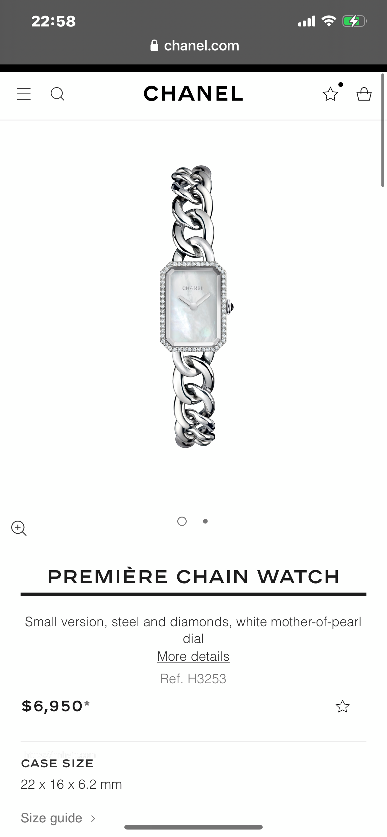 Chanel PREMIÈRE CHAIN WATCH ,22mm