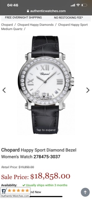 Chopard Happy Round Sport Diamond Bezel 278475-3037