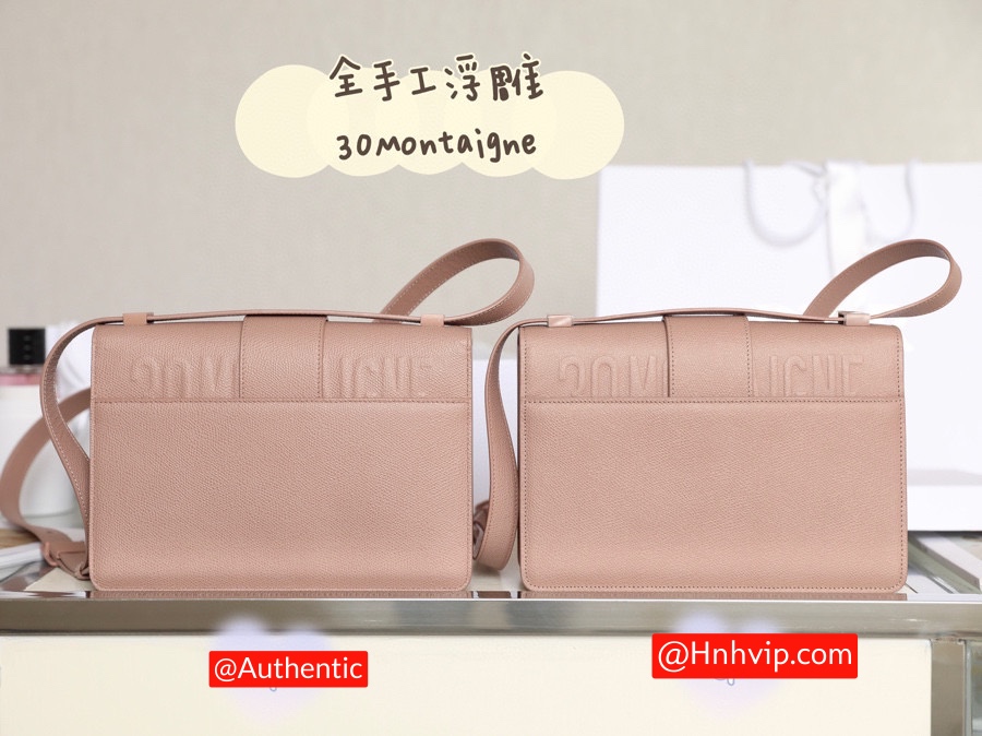 DIOR 30 MONTAIGNE BAG Blush Ultramatte Grained Calfskin