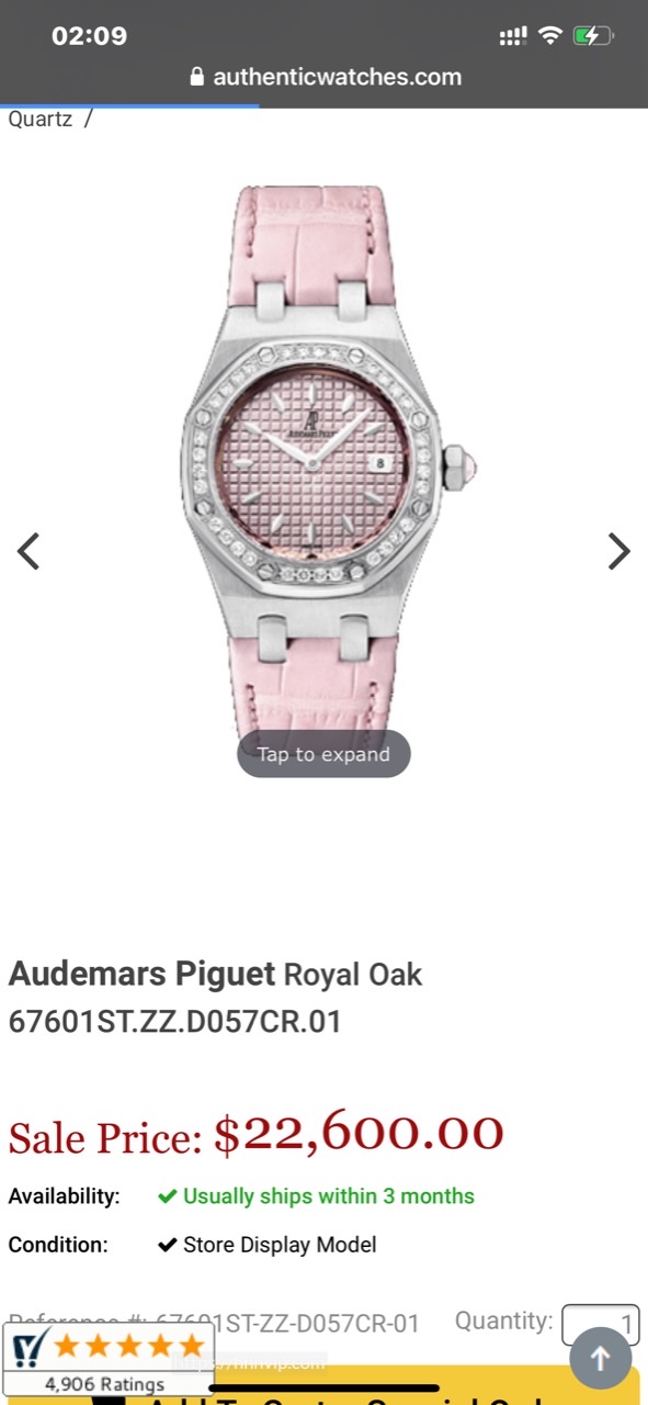 Audemars Piguet Royal Oak 67601ST.ZZ.D057CR.01