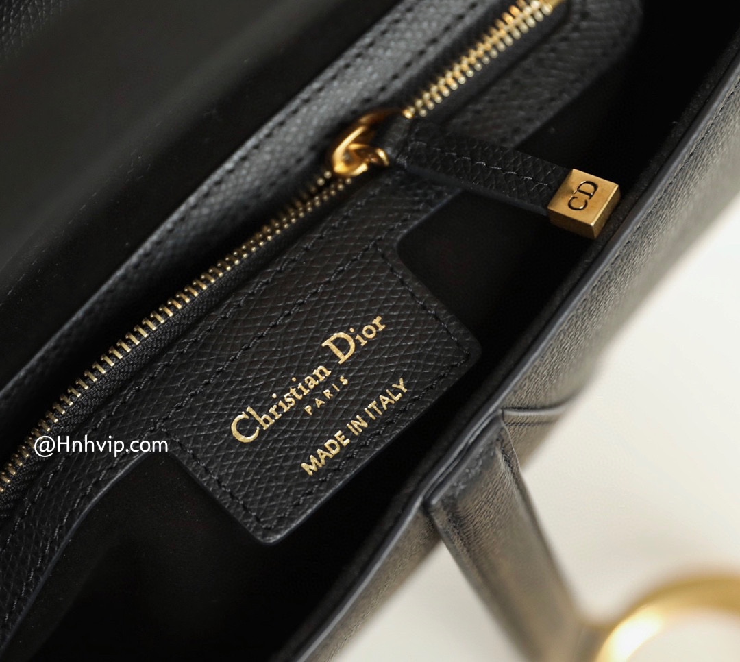 DIOR SADDLE BAG Black Grained Calfskin