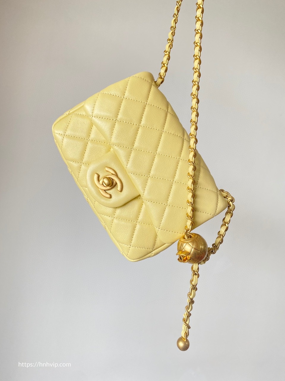 Chanel Classic Mini Flap Mini Flap Bag Pale Yellow Patent Leather  Worlds  Best