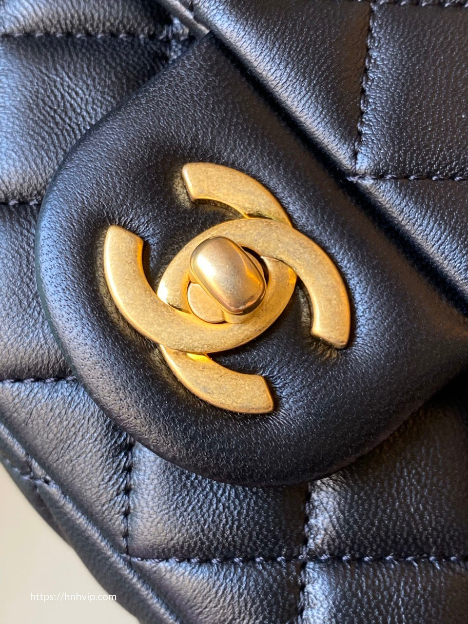 Chanel Classic Flap Runway Square Mini Pearl Crush Lambskin Leather