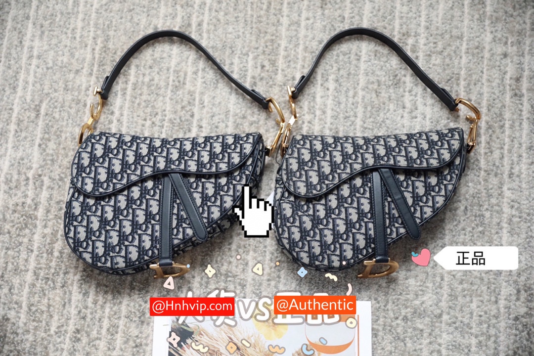 DIOR SADDLE BAG Blue Dior Oblique Jacquard