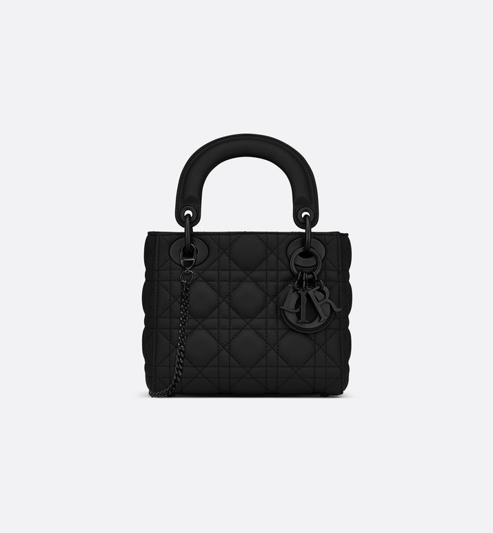 Medium Lady Dior Bag Black Ultramatte Cannage Calfskin  DIOR GB