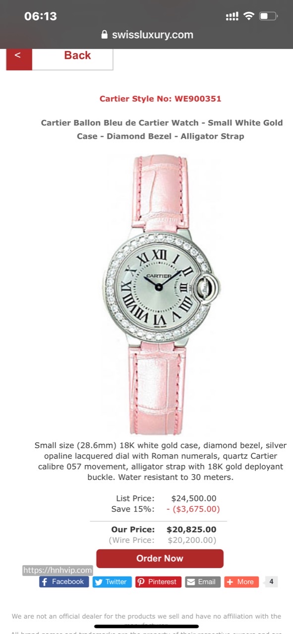 BALLON BLEU DE CARTIER WACTH WE900351
