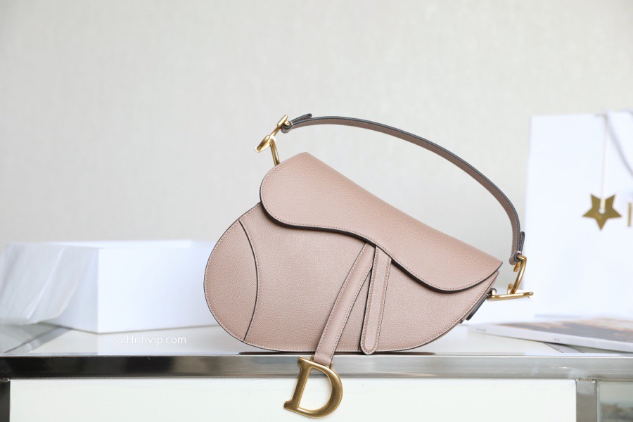 DIOR SADDLE BAG Warm Taupe Grained Calfskin