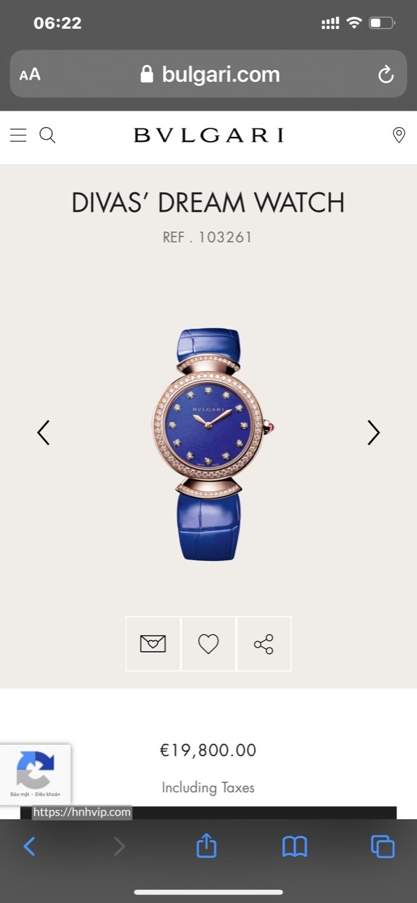 BVLGARI DIVAS’ DREAM WATCH 103261