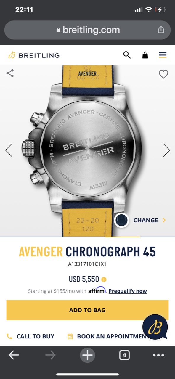 Breitling AVENGER CHRONOGRAPH 45 NIGHT MISSION