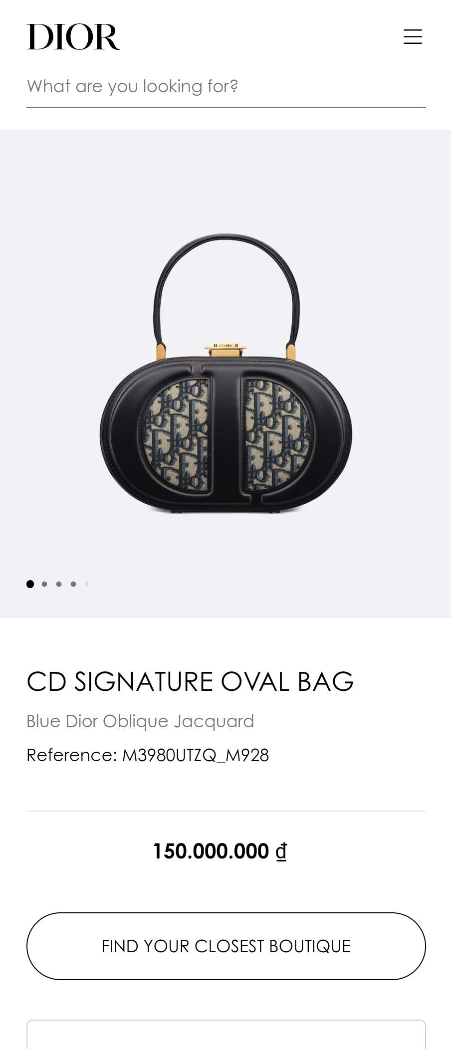 DIOR CD SIGNATURE OVAL BAG Blue Dior Oblique Jacquard M3980UTZQ