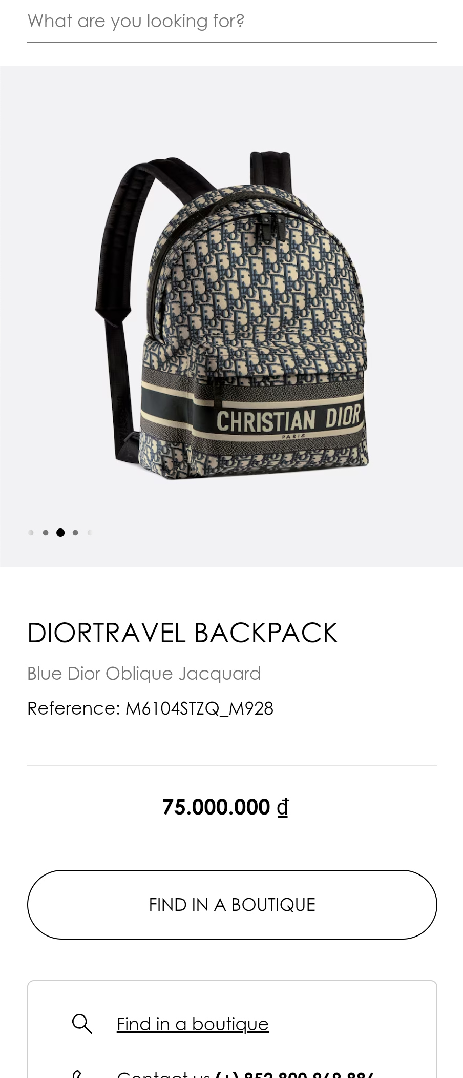 Dior DIORTRAVEL BACKPACK Blue Dior Oblique Jacquard M6104STZQ_M928