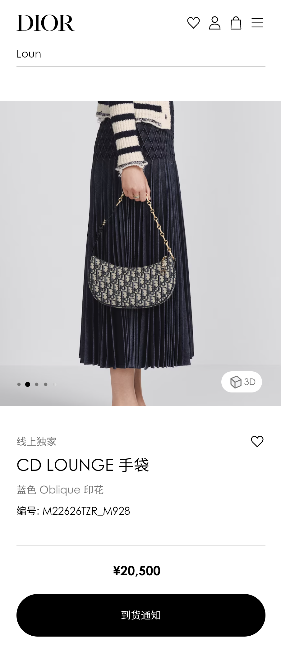 DIOR CD LOUNGE Oblique M22626TZR