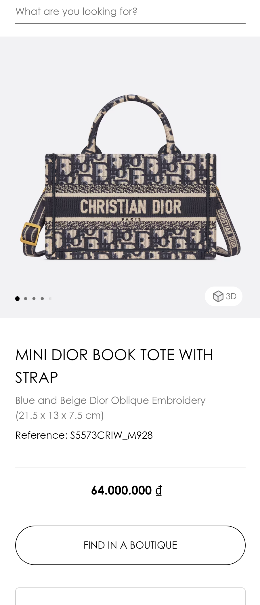 DIOR MINI DIOR BOOK TOTE WITH STRAP Blue and Beige Dior Oblique Embroidery S5573CRIW