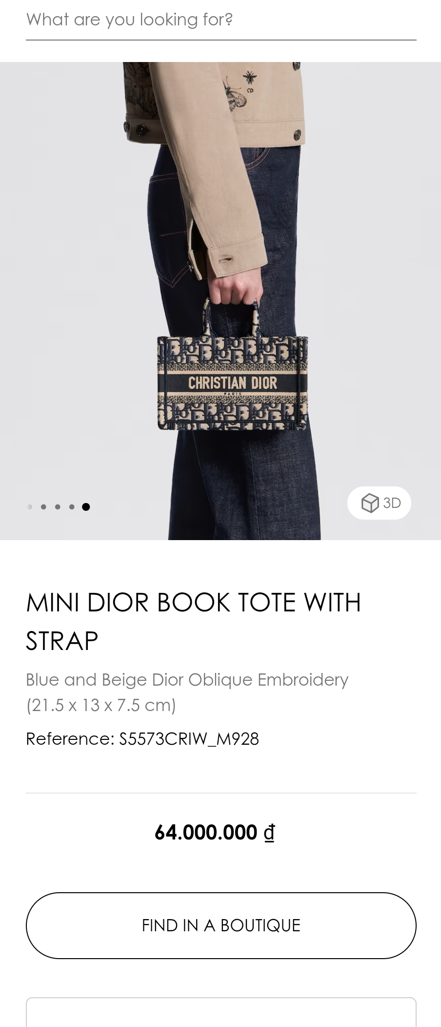 DIOR MINI DIOR BOOK TOTE WITH STRAP Blue and Beige Dior Oblique Embroidery S5573CRIW