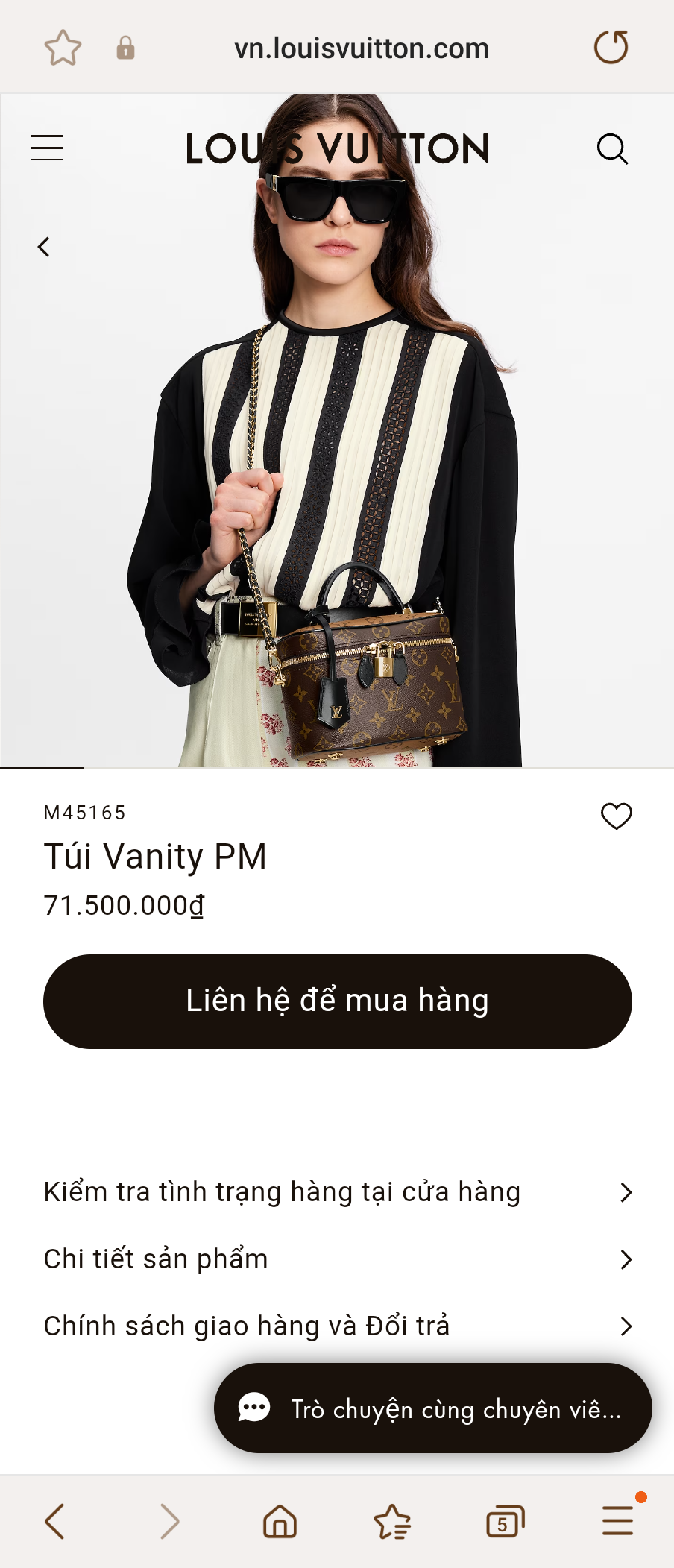 Louis Vuitton M45165 VANITY pm bag