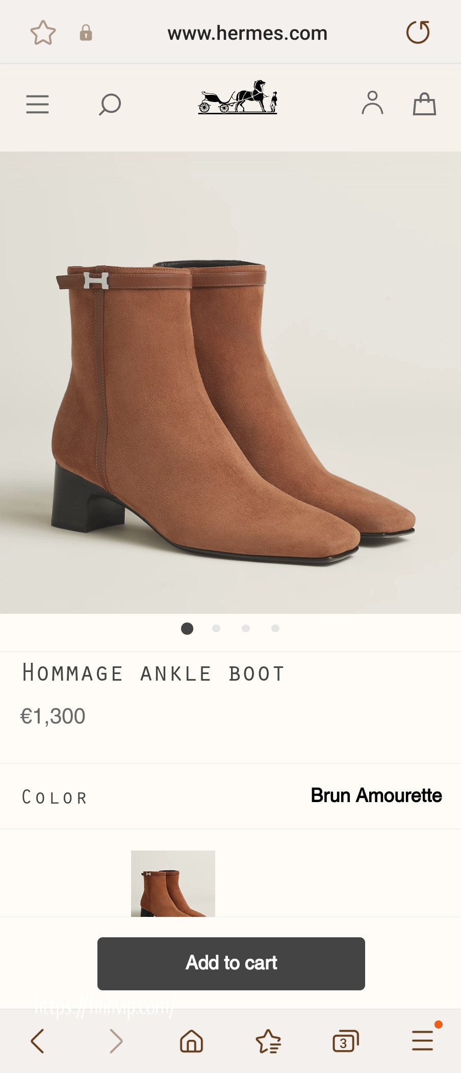 Hermes ANKLE BOOT H232082Z WT375