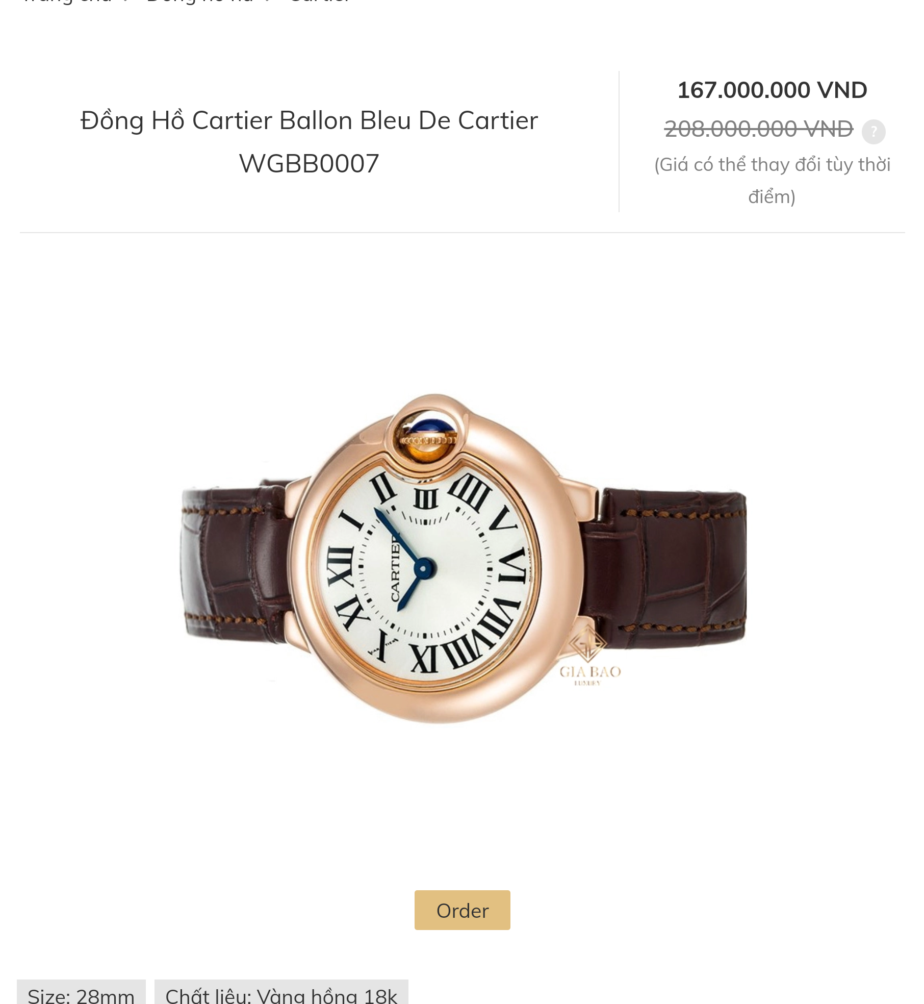Cartier Ballon Bleu De Cartier WGBB0007
