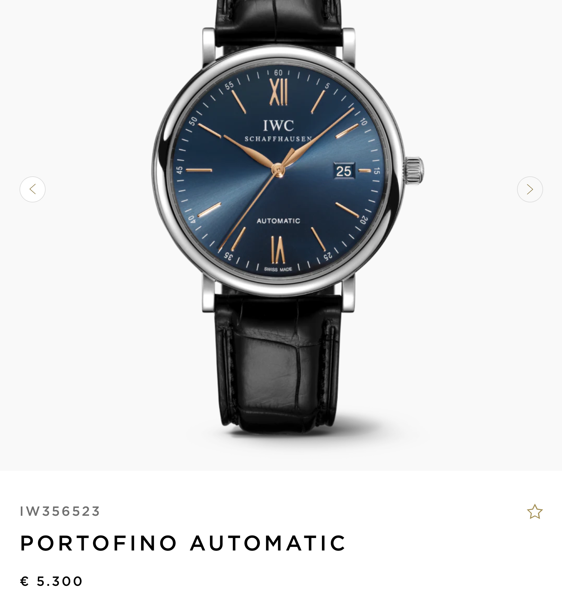 IWC PORTOFINO AUTOMATIC IW356523