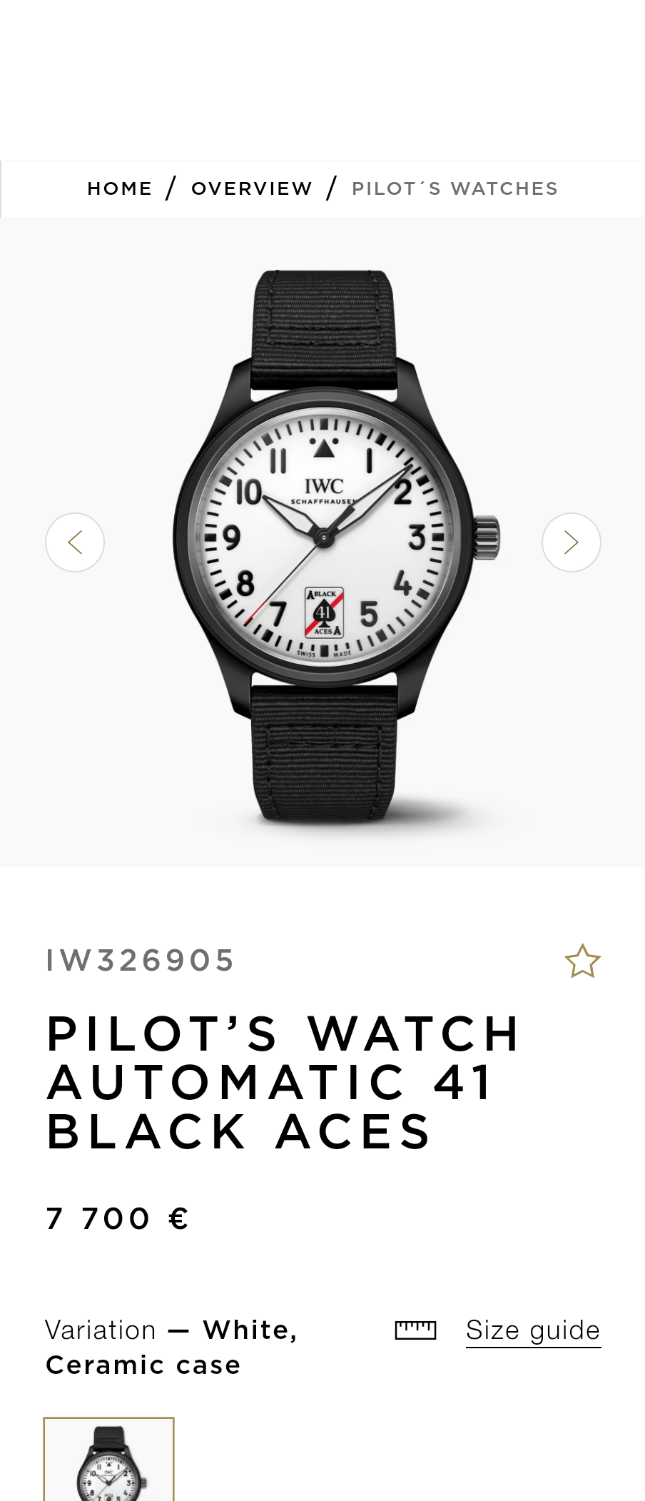 IWC IW326905 PILOT’S WATCH AUTOMATIC 41 BLACK ACES