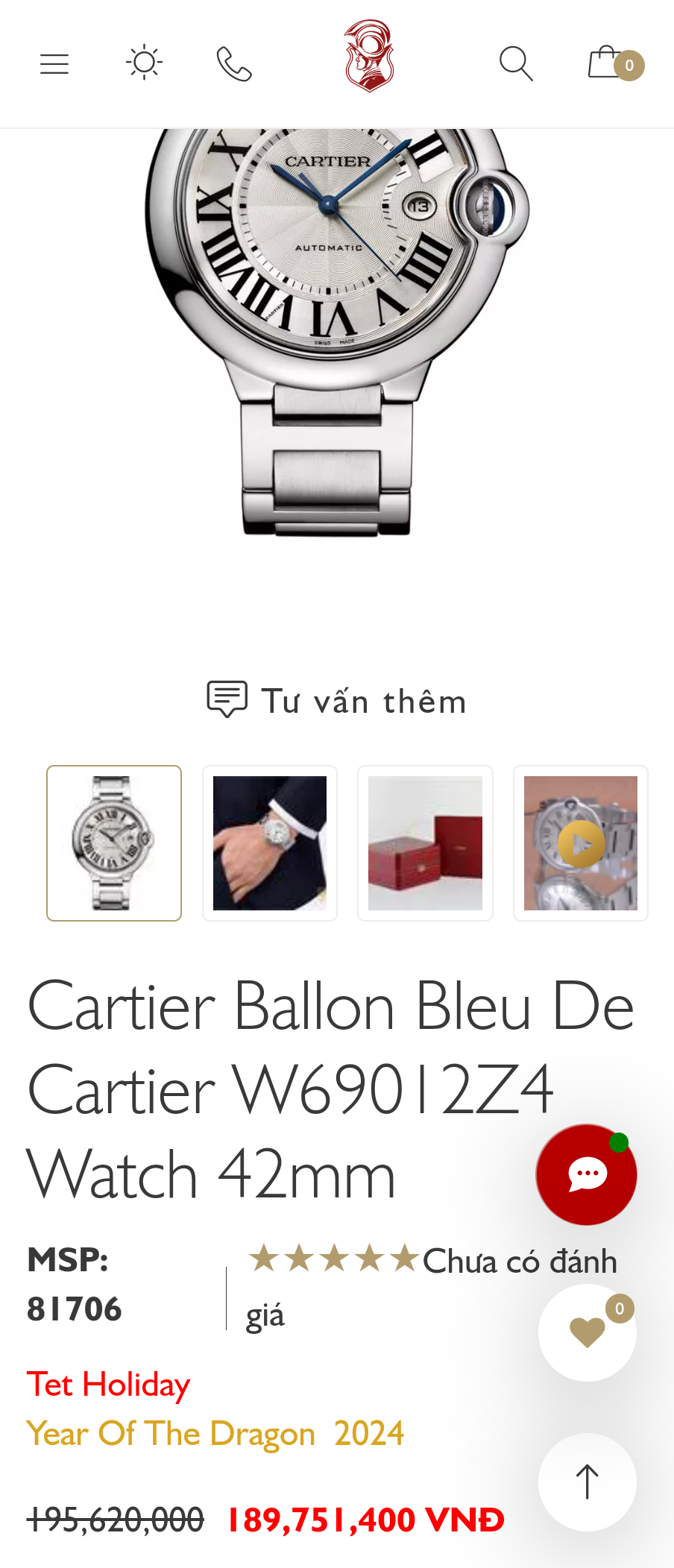 Cartier Ballon Bleu De W69012Z4 Watch 42mm