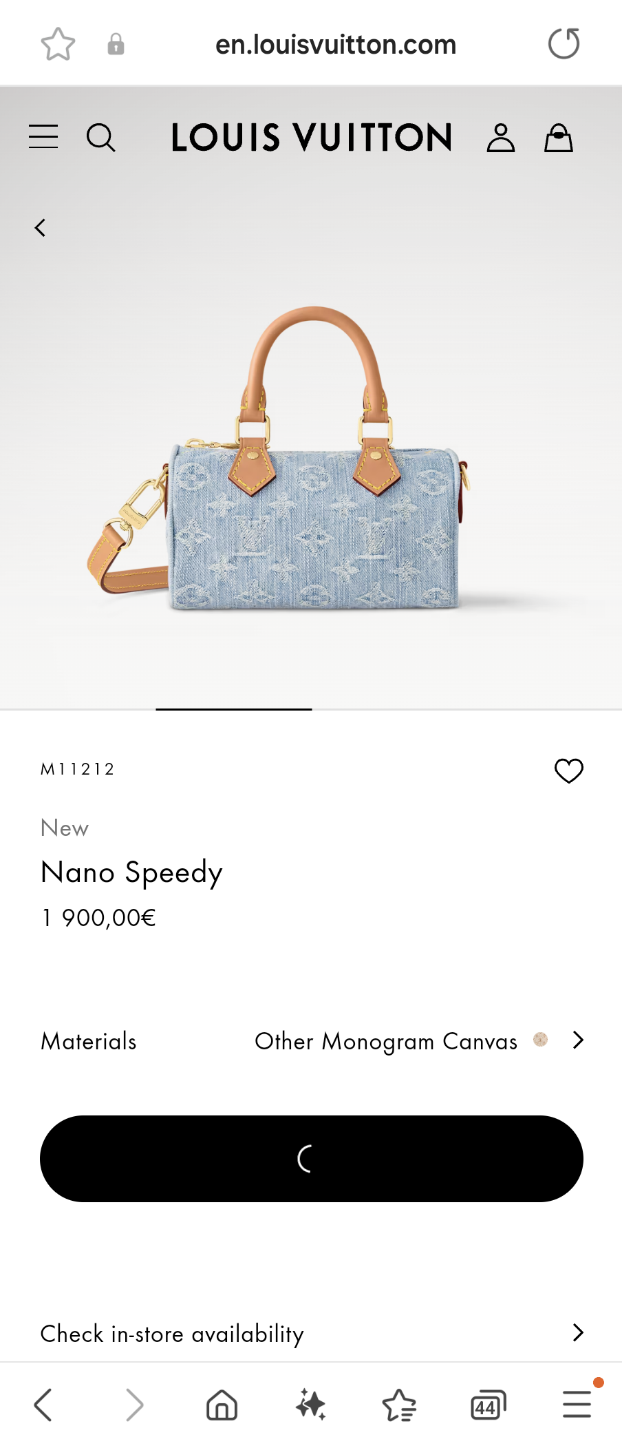 Louis Vuitton 11212 Nano Speedy Lv1