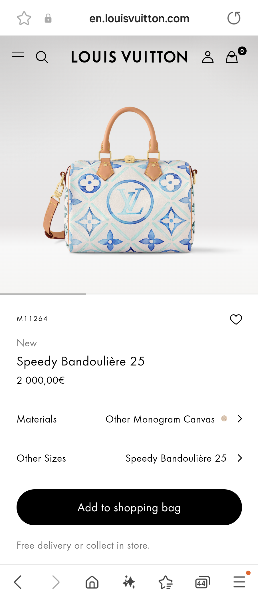 Louis Vuitton M11264 Speedy Bandoulière 25 Lv1