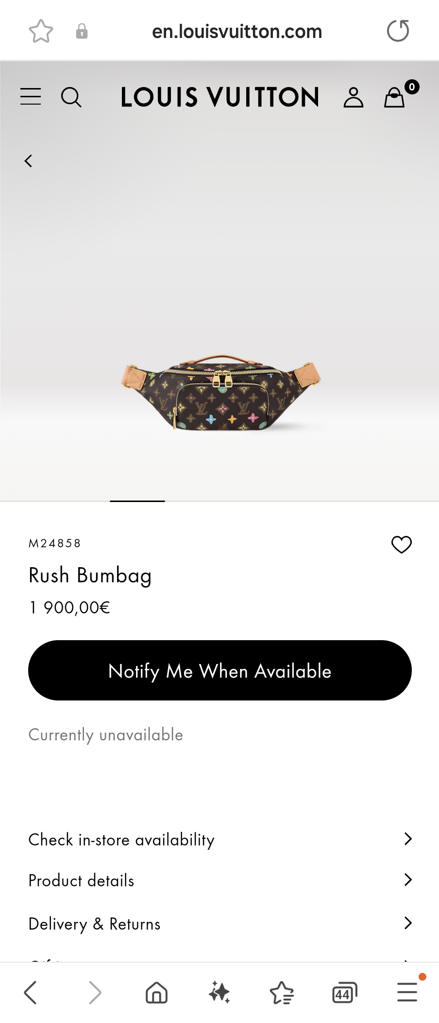 Louis Vuitton M24858 Rush Bumbag lv1.