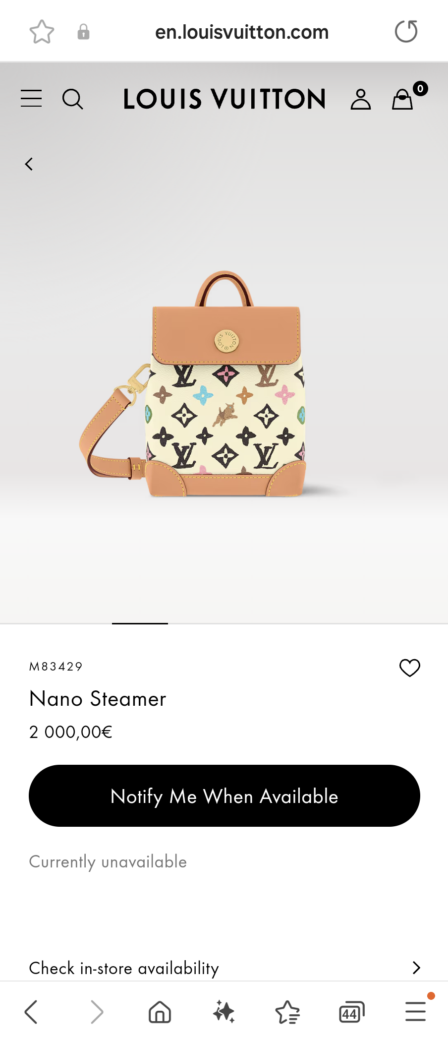 Louis Vuitton M83429 Nano Steamer lv1