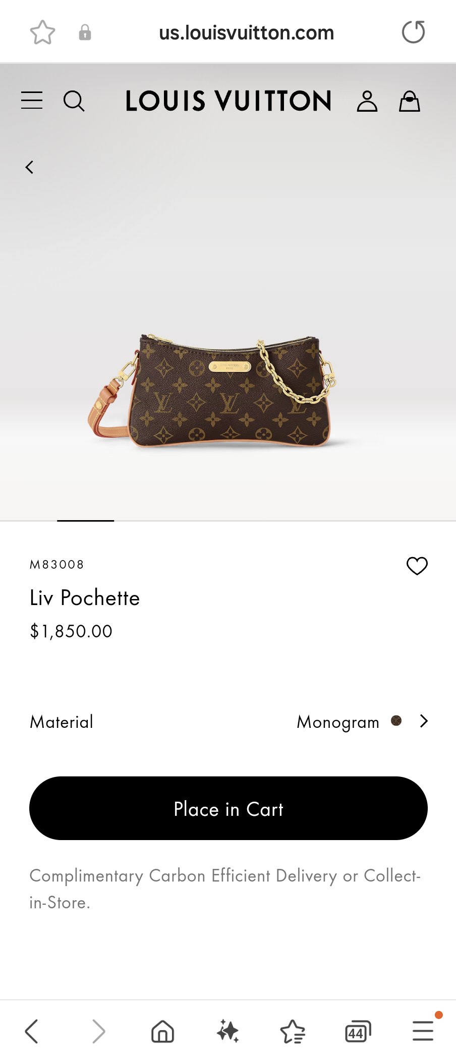 Louis Vuitton M83008 Liv Pochette Lv1