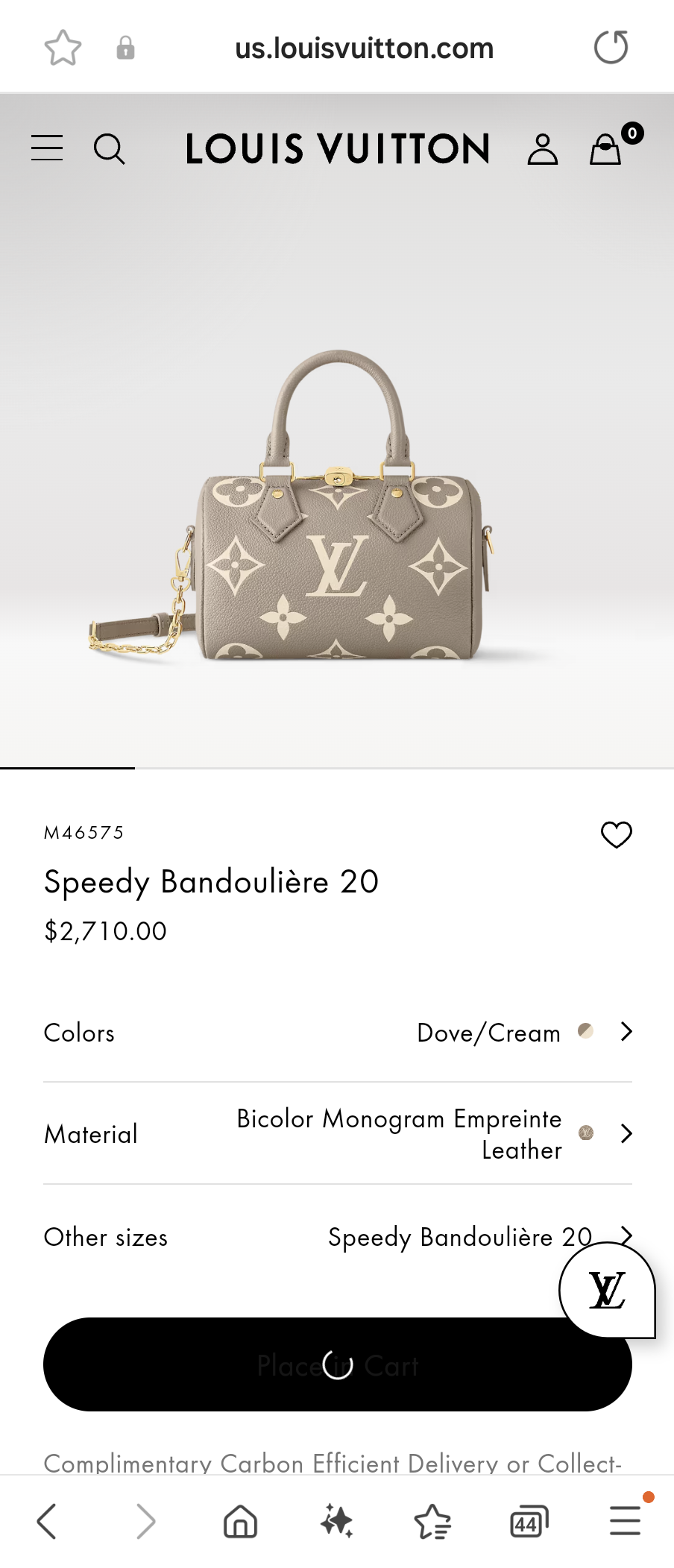 Louis Vuitton M46575 Speedy Bandoulière 20 Lv1